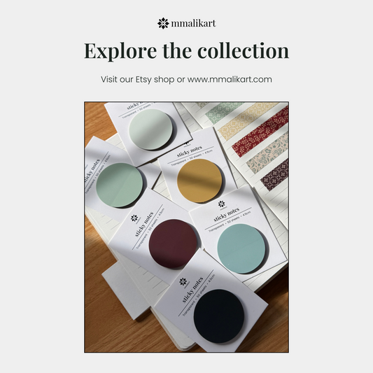 Round Transparent Sticky Note - Blue / Sea Green