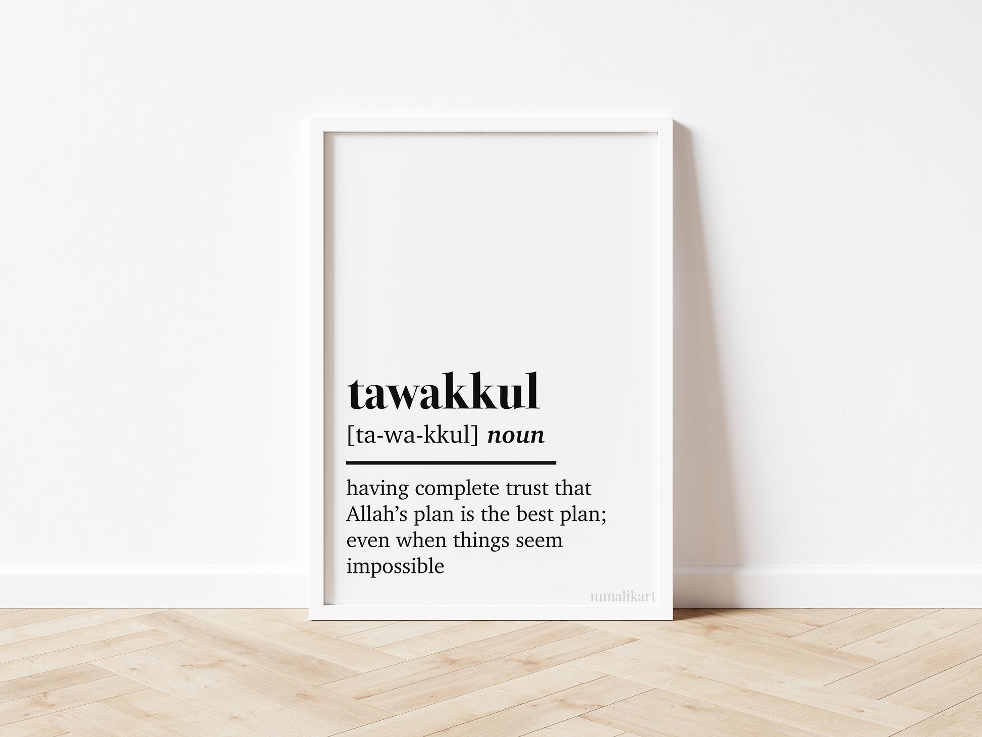 Tawakkul Definiton Print - mmalikart