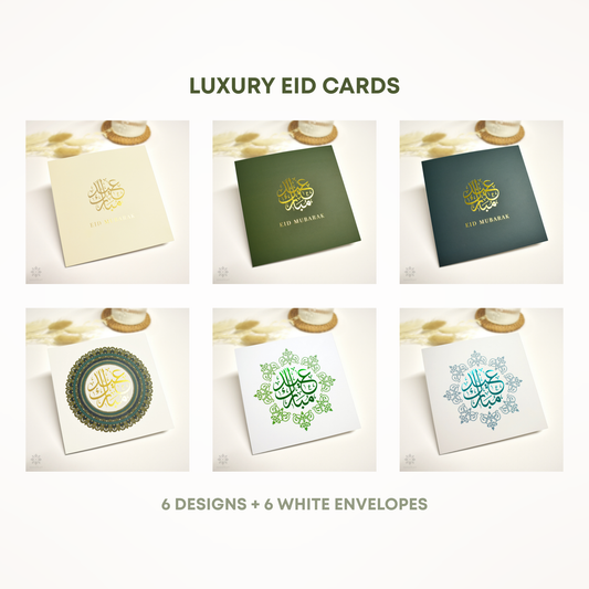 Luxury Eid Mubarak Cards - Pack of 6