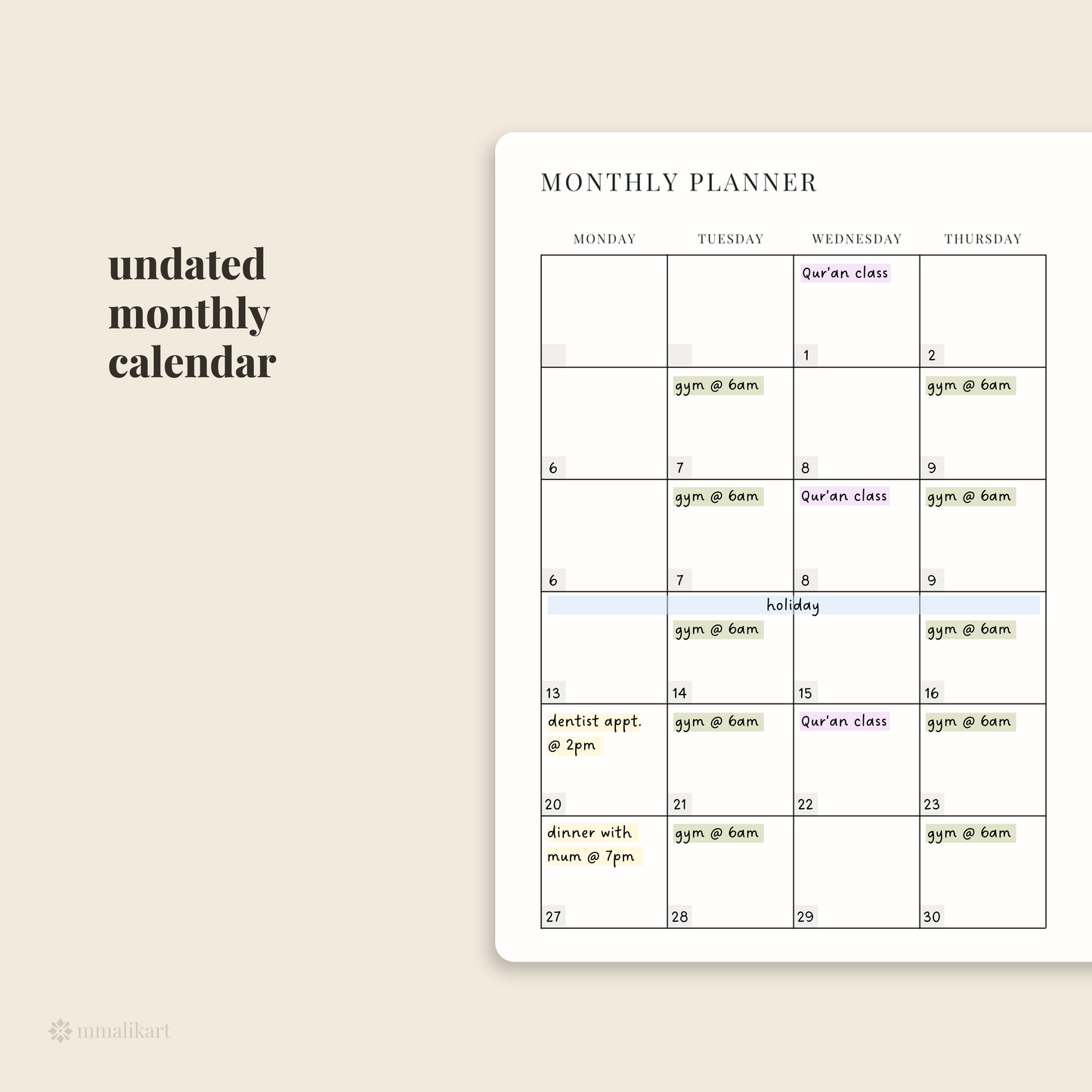 The Deen Planner